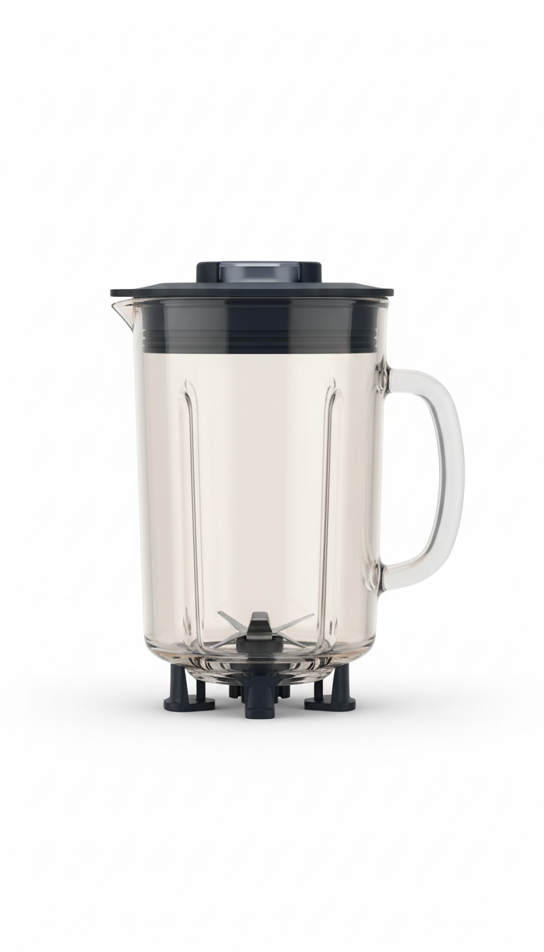 Tempered Glass Blending Jug With Secure Lid